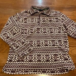 Lands' End Fleece Quarter Zip Pullover